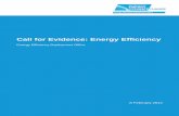 Call for Evidence: Energy Efficiency