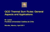 QCD Thermal Sum Rules: General Aspects and Applications