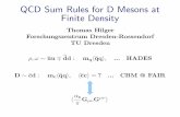 QCD Sum Rules for D Mesons at Finite Density
