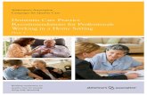 Dementia Care Practice Recommendations for Professionals Worki ng