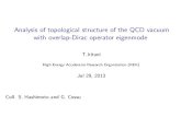 Analysis of topological structure of the QCD vacuum with overlap