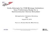 Early Attempts for FEM Miniapp Validation: Very Preliminary Study