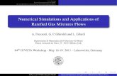 Numerical Simulations and Applications of Rarefied Gas Mixtures Flows