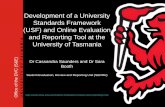 Development of a University Standards Framework (USF) and Online
