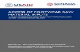 ACCESS OF FOOTWEAR RAW MATERIAL INPUTS - U.S. Agency for