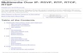 Multimedia Over IP: RSVP, RTP, RTCP, RTSP