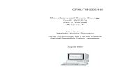 Manufactured Home Energy Audit (MHEA) Users Manual (Version 7)
