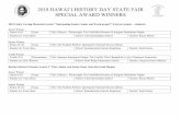 2018 HAWAI‘I HISTORY DAY STATE FAIR SPECIAL ... Forms...Student (s): Kyson Murata School: Pearl Ridge Elementary School Gregoria Perez Mishima Center for Oral History, UHM, for outstanding