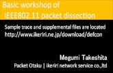 Basic workshop of SharkFest'17 US IEEE802.11 packet ... workshop of...IEEE802.11 packet dissection 2 Please cooperate clearing the environments •Open Wireshark •Help > About Wireshark