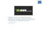 SSL.com Certificate Policy and Certification Practice StatementCertificate Policy and Certification Practice Statement 1 INTRODUCTION 2 . Practice Statement: 1 1 CP/CPS. 11 Policy