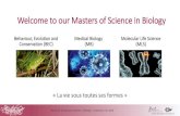Welcome to our Masters of Science in Biology · 19.09.2018 Welcome to Masters Students in Biology –September 18, 2018 7 The French version of the regulations prevails Terms of success