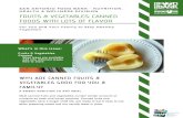 Canned Fruits & Vegetables - safoodbank.org · 2020. 12. 17. · Almacena comida enlatada abierta en un recipiente tapado herméticamente y refrigera o congela. Revisa las fechas