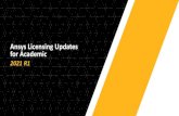 Ansys Licensing Updates for Academic...2 ©2020 Ansys, Inc. / ConfidentialAcademic Licensing Updates –2021 R1 Release •New Academic product definitions –install 2021 R1 License