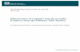 Effectiveness of Capital Controls in India: Evidence from the Offshore NDF … · 2011. 12. 7. · 2 Bank of Canada Working Paper 2011-29 December 2011 Effectiveness of Capital Controls