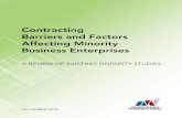 Contracting Barriers - Minority Business Development Agency · 12/12/2016  · Minority Business Development Agency December 2016 gender groups in public contracting. In response