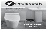 Electronic Bidet with Integrated Toilet...• Draw temporary lines on the ﬂ oor that are parallel to the wall which align with the center of the closet ﬂ ange in the ﬂ oor. (Make