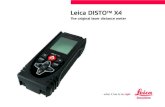 Leica DISTOTM X4テクニカルデータ テクニカルデータ LeicaDISTO X4 4 一般情報 適切な条件での測距精度* 1mm*** 不適切な条件での測距精度** 2mm***