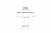 Province of Alberta · 2020. 11. 16. · MEAT INSPECTION ACT Chapter M-9 Table of Contents 1 Definitions 2 Inspectors 3.1 Licences 4 Slaughter of animals 5 Sale of meat 6 Condemning