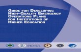 Guide for Developing High-Quality Emergency Operations ...2013/06/03  · GUIDE FOR DEVELOPING HIGH-QUALITY EMERGENCY OPERATIONS PLANS FOR INSTITUTIONS OF HIGHER EDUCATION U.S. Department