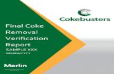 Final Coke Removal Verification Report · 2021. 2. 26. · final coke removal verification report sample xxx dd/mm/yyyy smart pigging inspection technology . sample refinery xxx page
