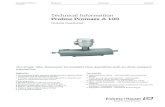 Proline Promass A 100 - Endress+Hauser · 2015. 12. 18. · Proline Promass A 100 Endress+Hauser 5 Function and system design Measuring principle The measuring principle is based