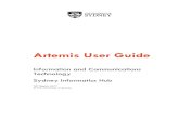 Artemis User Guide - Sydney...Linux If you are on a Linux computer, such as Ubuntu or Linux Mint, then you are already running an X server. Therefore, you can open programs with GUIs