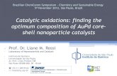 Catalytic oxidations: finding the optimum composition of AuPd … Rossi.pdf · 2012. 11. 7. · •Prof. Dr. Liane M. Rossi • Laboratory ofNanomaterials and Catalysis • Instituto