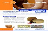 VENOM® ECONOMY - i-Tape/media/Files/Product Literature... · 2018. 6. 1. · 3-WAY REINFORCED WATER-ACTIVATED CARTON SEALING TAPE Natural kraft, 3-way reinforced, economy grade water-activated