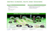 METRIC SCREWS, NUTS AND WASHERS · 2018. 4. 18. · METRIC SCREWS, NUTS AND WASHERS KEY FACTS NYLON • Material: Nylon 66 (Natural). • Operating temp: -30°C to +85°C. • Flammability