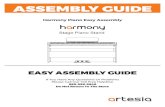 Harmony Assembly Guide - Artesia Pro · 2019. 11. 15. · Harmony Piano Easy Assembly ASSEMBLY GUIDE Stage Piano Stand . A C B D E x2 M6 Barrel Nuts x2 M6x55 Bolt Screws x2 Screw