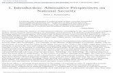 1. Introduction: Alternative Perspectives on National Security · 2021. 3. 17. · The Culture of National Security: Norms and Identity in World Politics , by Peter J. Katzenstein,
