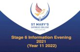 Stage 6 Information Evening 2021 (Year 11 2022) Year 10 to 11 Curricul… · Stage 6 Information Evening 2021 (Year 11 2022) Acknowledgement of Country. Welcome Address Ms Sharon