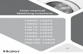 User manual Washing machine HW60-12829 HW60-14829 HW70 …s3-eu-west-1.amazonaws.com/media.markselectrical.co.uk/... · 2017. 9. 12. · Ropa deportiva Lana Centrifugado Express 15