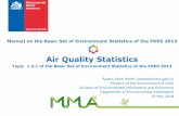 Air Quality Statistics - United Nations · 2018. 5. 23. · Gobierno de Chile | Ministerio del Medio Ambiente 1.Statistics in topic 1.3.1 Air Quality 3 Component 1: Environmental