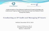 Conducting an IP Audit and Managing IP Assets · 2014. 5. 13. · Pierre El Khoury, Ph.D La Sagesse Law School Beirut, LEBANON Implementation of the National Intellectual Property