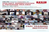 online Course Calendar on Vigilance administration ... · Two Days online Training Course on “Preventive Vigilance” (March 23-24, 2021) Balmer Lawrie & Co. Ltd., Kolkata, West