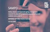 SAMPOsafir2022.vtt.fi/interim2021/day2/4_SAFIR2022 Mechanical... · 2021. 4. 12. · SAMPO WP1 - Acceptance criterion and safety margin assessment T1.1 –Improved estimation for