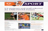 UJ students and staff selected for 19th CUCSA Games...1 SPORT Shaping African University Sport through Excellence, Honour & Victory NEWSLETTER May 2018UJ students and staff selected