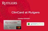 ClinCard at Rutgers...Jun 25, 2021  · CTO • As study staff are added or deleted from the study, you can inform the RBHS CTO ClinCard coordinator by sending an updated User/Approver