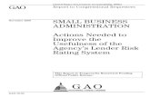 GAO-10-53, SMALL BUSINESS ADMINISTRATION: Actions ......2012/05/09  · GAO-10-53, a report to congressional requesters The Small Business Administration (SBA) guarantees individual