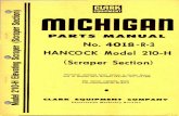 PARTS MANUAL -~ No. 4018-R-3 · 2019. 10. 20. · HANCOCK Model 210-H • CLARK EQUIPMENT COMPANY 3C737H PARTS MANUAL No. 4018 -R-3 (Scraper Section) Information contained herein
