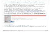 Cash Receipt Intermediate Approval Process · 2016. 7. 14. · Cash Receipt Intermediate Approval Process All departments must use the Cash Receipts system to record receipt of cash,
