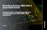 Bloomberg Barclays MSCI ESG & Green Bond Indices · PASI as primarily for disclosure purposes . 2-3 primary PASI indicators can be incorporated . Client view: Seek clarity and observe