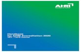 Handbook for AHRI Accreditation 2020 · AHRI Accreditation Handbook 2020 – VET/TAFE Courses 6 | P a g e . As part of the course accreditation application, the Curriculum/Advisory