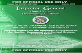 For Official Use - U.S. Department of Defense · 2016. 6. 30. · For Official Use Only JUN 0 6 2013 INSPECTOR GENERAL . DEPARTMENT OF DEFENSE . 4800 MARK CENTER DRIVE . ALEXANDRIA,