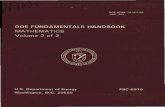 DOE FUNDAMENTALS HANDBOO MATHEMATICS Volume 2 of 2/67531/metadc1444374/... · The Mathematics Fundamentals Handbook was developed to assist nuclear facility operating contractors