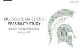 MULTICULTURAL CENTER FEASIBILITY STUDY Board...2021/04/15  · • Tammi Cervantes • Miracle Chatman • Lizmary Fernandez • Tina Alonzo • Taryn Emerson • Mark Fellows •