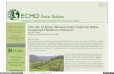 ECHO Asia Notes · 2016. 5. 19. · Green manure cover crop variety Controls weeds Nitrogen fixation rate (kg/ha) Reports of biomass produced (t/ha) fresh weight Marketability in