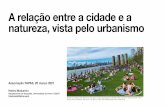 A relação entre a cidade e a natureza, vista pelo urbanismo...Domino Park in Brooklyn, New York, U.S., May 16, 2020. REUTERS/Eduardo Munoz/File Photo A relação entre a cidade e
