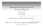 Quantum Mechanics and Atomic Physicsohsean/361/Lectures/lecture8.pdf · 2011. 9. 29. · Position expectation Position expectation value value for for infinite square well This result